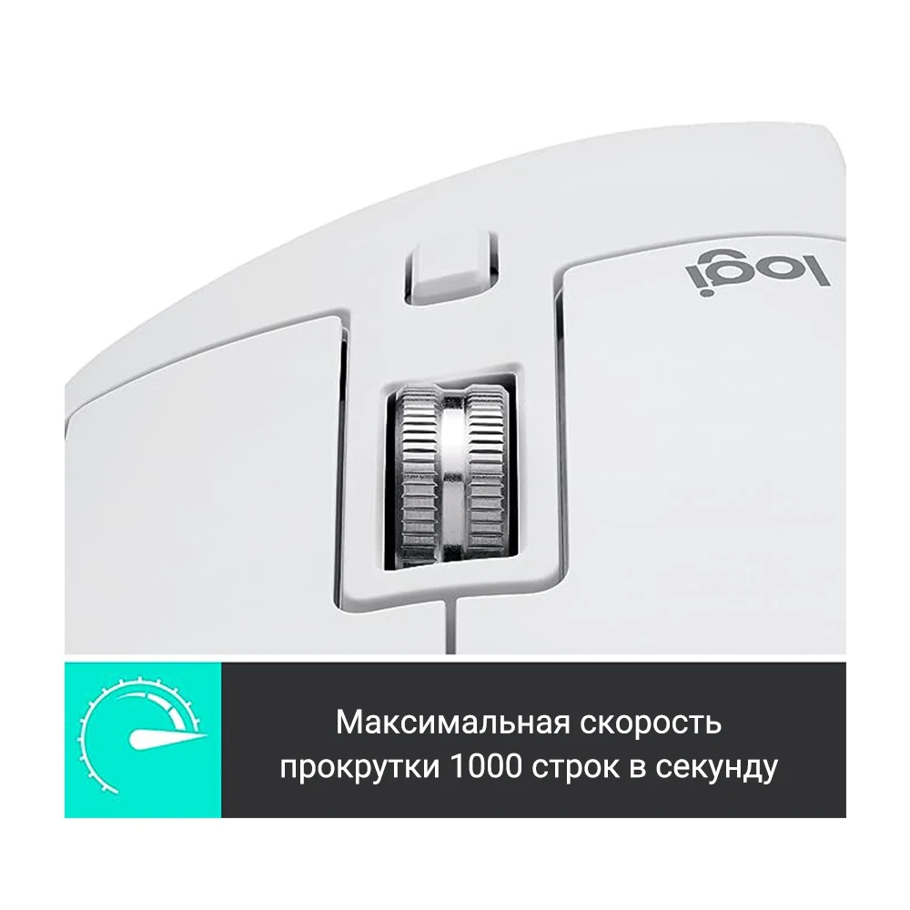 Logitech MX Master 3S bezprzewodowa mysz z przewijaniem ultraszybki prawą ręką RF Bluetooth optyczne, Ergo, 8K DPI,
