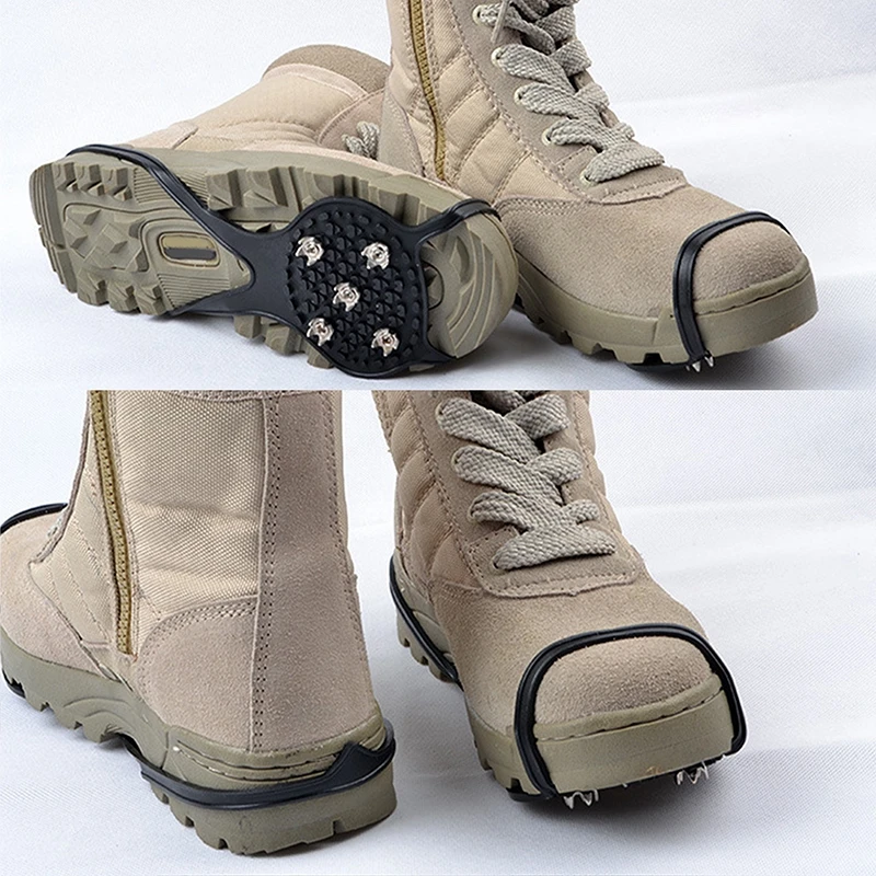 

Non-Slip Shoe Cover Rubber Gripper Ice Snow Walking Shoes Spikes Over Shoe Boot Traction Cleat Hiking Climbing Footwear Crampons