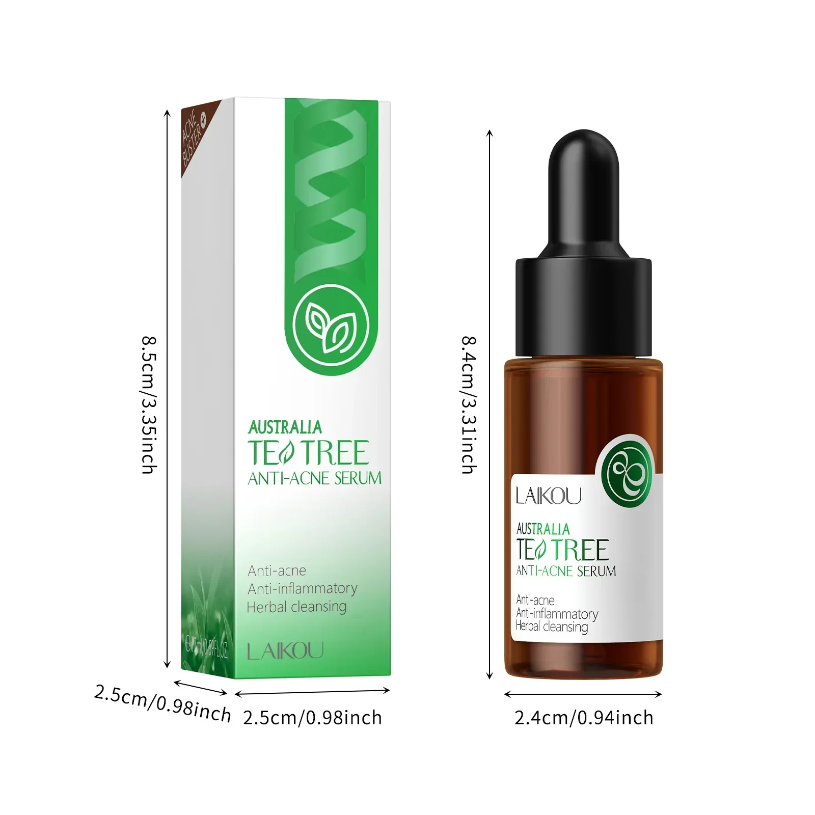 LAIKOU 17ml Facial Hydrating Moisturizing Tea Tree Essence Facial Serum Smoothing Face Skin Care