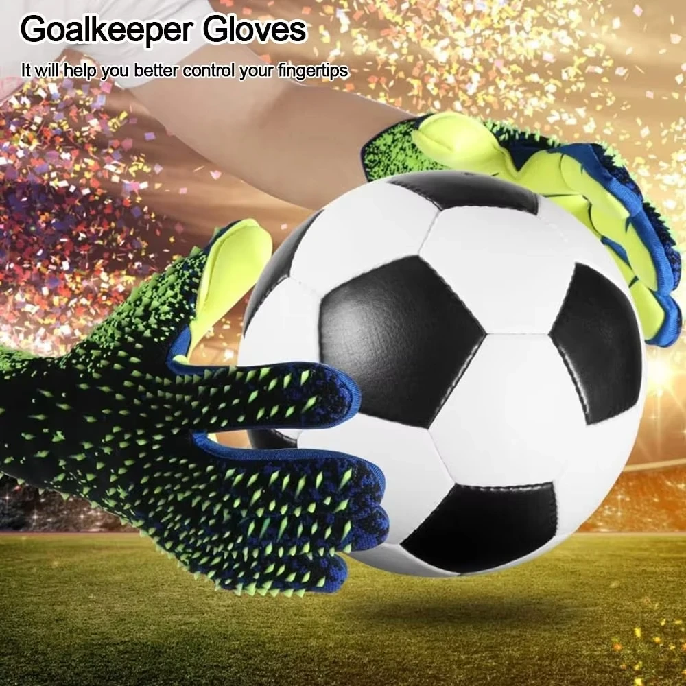 New Goalkeeper Football Gloves Strong Grip for Soccer Goalie Goalkeeper Gloves Anti Slip Wear-resistant for Childrens Adult