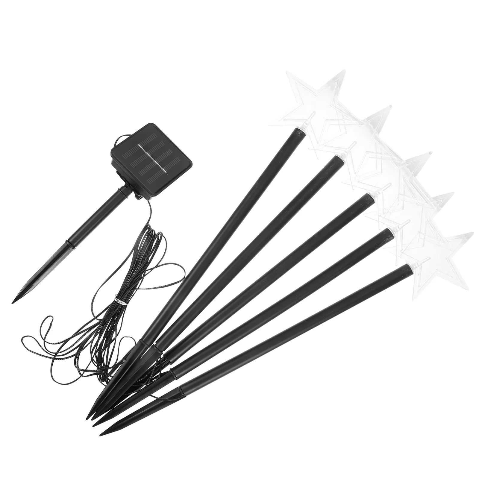 1Set Solar Star Lamp String Waterproof Ground Insert Garden Stake Light Outdoor Lawn Decor Party Light Solar Lamp String