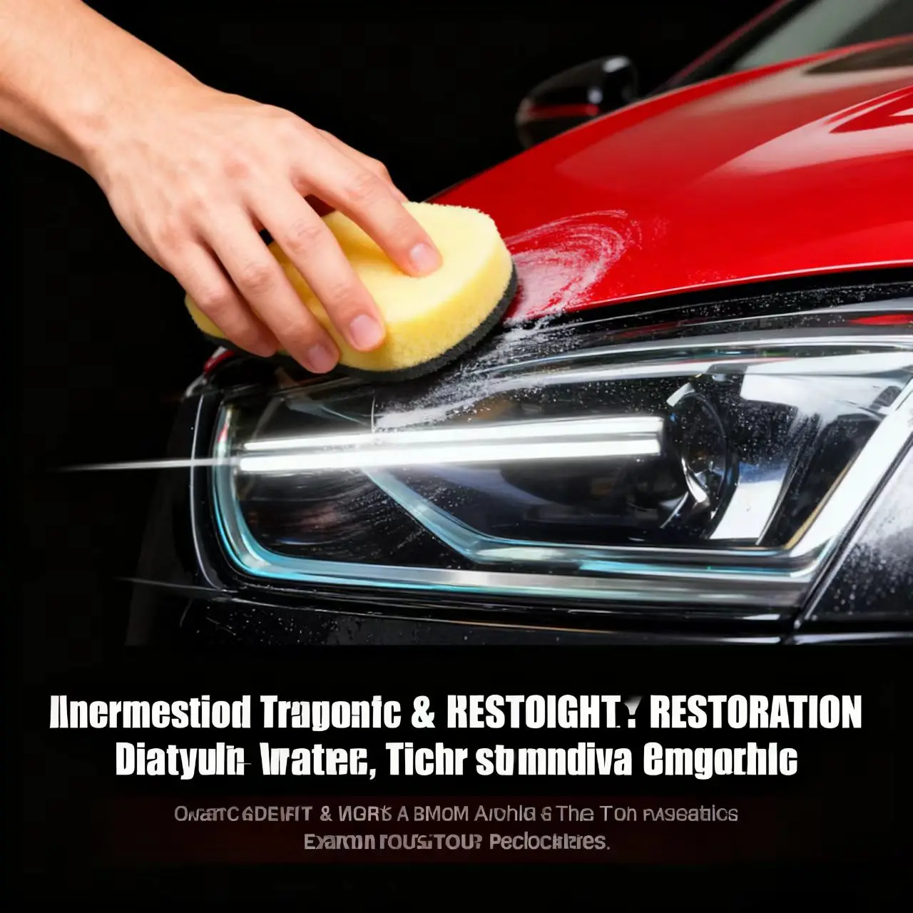 Ksmumnrs Headlight Restoration 50G - حل إصلاح المصابيح الأمامية للسيارة الكل في واحد، استعادة المصابيح الأمامية الصفراء/البهتان إلى Like-New Shi #5