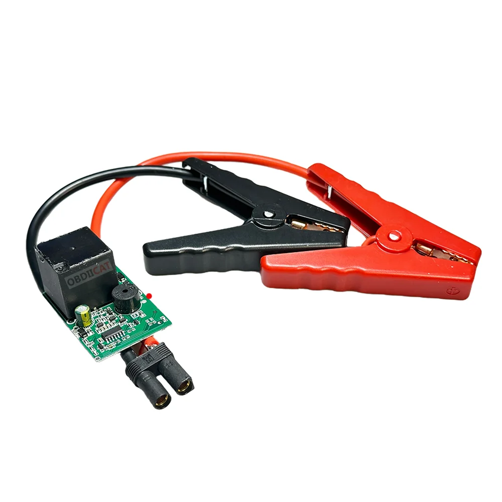 Cables de refuerzo inteligentes para batería de coche, Clip de emergencia automático, accesorios de abrazadera, Clip de cable, rojo-negro,