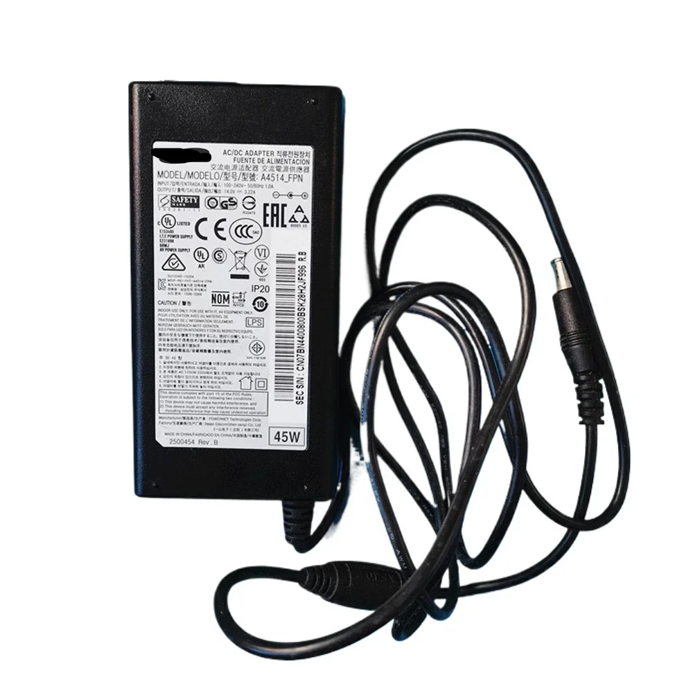 A4514-FPN 14V 3.22A 45W BN44-00800B Cho Samsung/Màn Hình Màn Hình Tivi AC/DC ADAPTER Nguồn Điện Cung Cấp Cho c27F591FDC S22C300H U28E590D