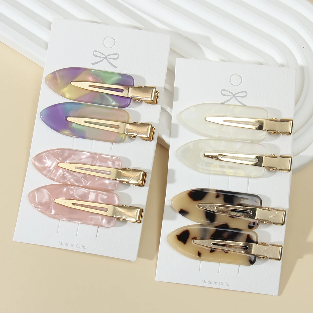 

Набор из 8 бесшовных заколок для волос с леопардовым принтом для девочек и женщин, из ацетатного листа, не оставляющих следов, заколки-«уточки» для челки, инструмент для укладки волос и макияжа