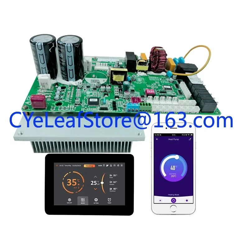 Commercial Air Source Wifi Tuya Heating Cooling DC Inverter Heat Pump Controller Control Board PCBA