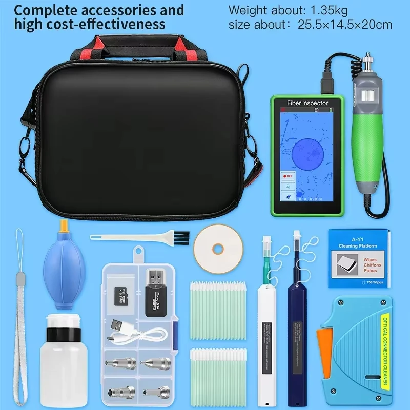 كومبتيكو L-600 التفتيش الألياف فيديو التحقيق المجهر الألياف البصرية نهاية الوجه التفتيش كاشف عرض أدوات تنظيف UPC/APC #2