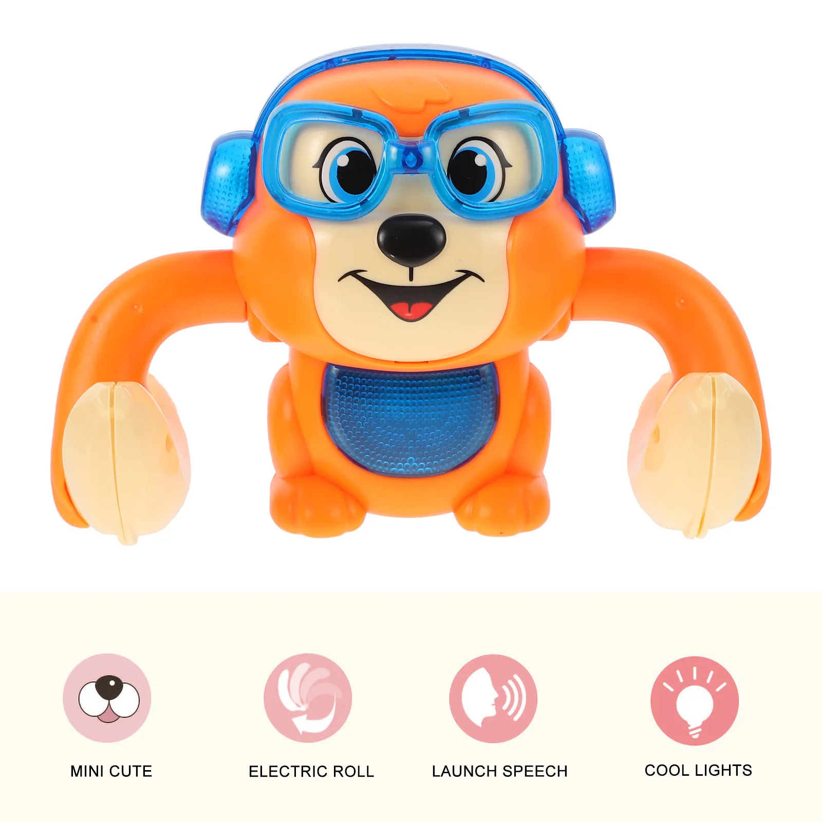 لعبة القرد الكهربائية للتحكم في الصوت، لعبة الدماغ التفاعلية ذات الألوان الزاهية، التعليم المبكر، لعبة الزحف للأطفال #4