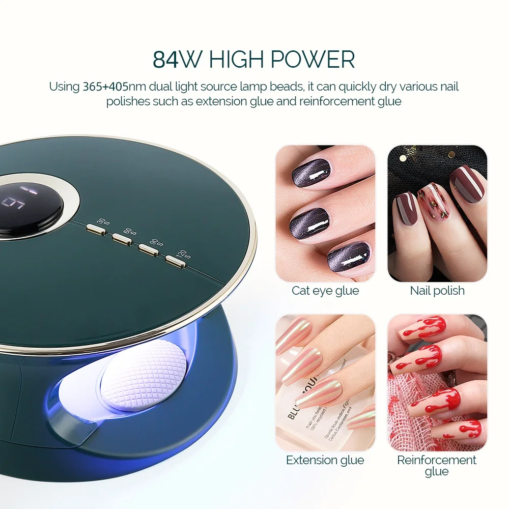 84W UV Nail Dryer 42LEDs Nail Lamp Manicure Gel Polish Drying Machine Professional Nail Art Equipment with Infrared Smart Sensor