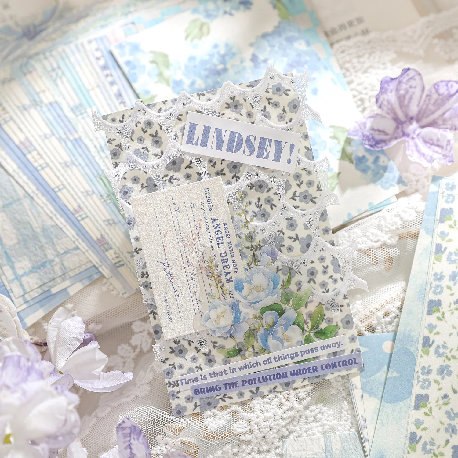 

50pcs/lot Memo Pads Material Paper Dawn breeze Junk Journal diary Scrapbooking Cards Background Decoration Paper