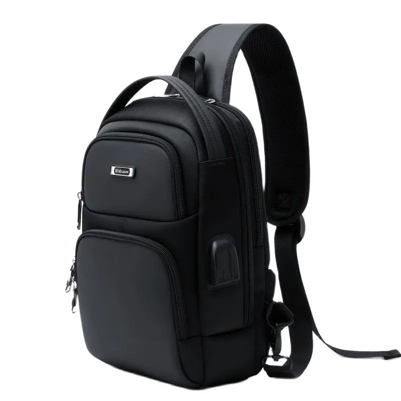 New Men's Chest Bag Fashion One Shoulder Crossbody Bag Oxford Cloth Leisure Travel Men's Bag Anti Theft Laptop Backpack