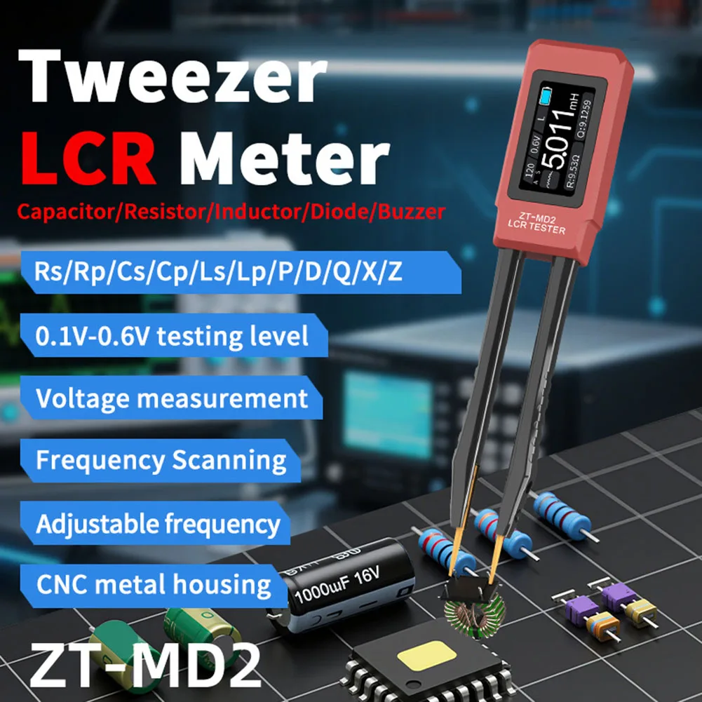 ZT-MD2 Intelligent Digital Clamp Meter LCR Tester For SMD Component Resistance Capacitance Inductance Measurement Tool view 6