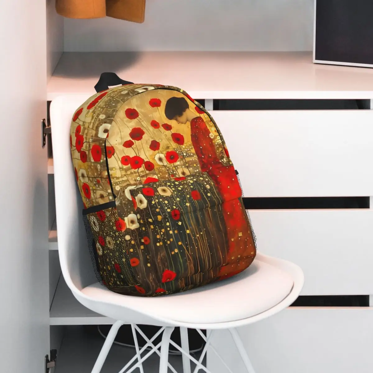 Sac à dos léger imprimé à la mode, sac d'école à motif, 15 pouces, nouveau