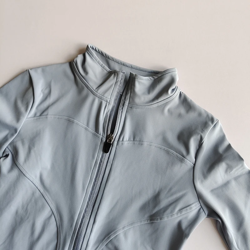 Outdoor Sports Long Sleeved Women Slim Yoga Clothes Quick Dry Zipper Cardigan Stand Up Collar Jacket Running Fitness Jacket Top 19 S8d0c85da1c4146298b8920e3b5df228ap