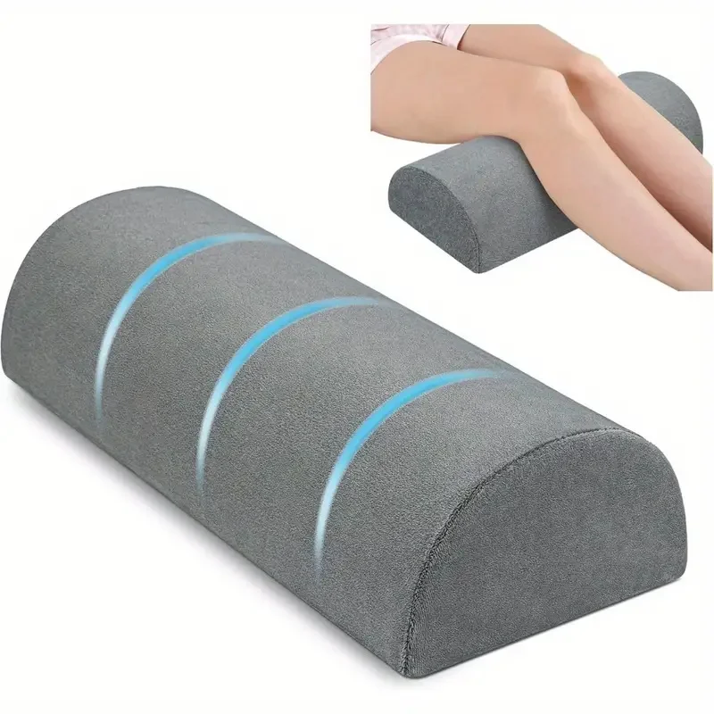 1pc Knee Pillow for Side Sleepers Memory Foam Leg Pillows Half-cylinder Leg Pillow for Waist Support & Maternity Shaping 2024