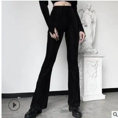 

Широкие брюки с высокой талией. Женские повседневные уличные брюки-клеш. Ro N Roll Faion. Длинные брюки больших размеров. Другой материал.