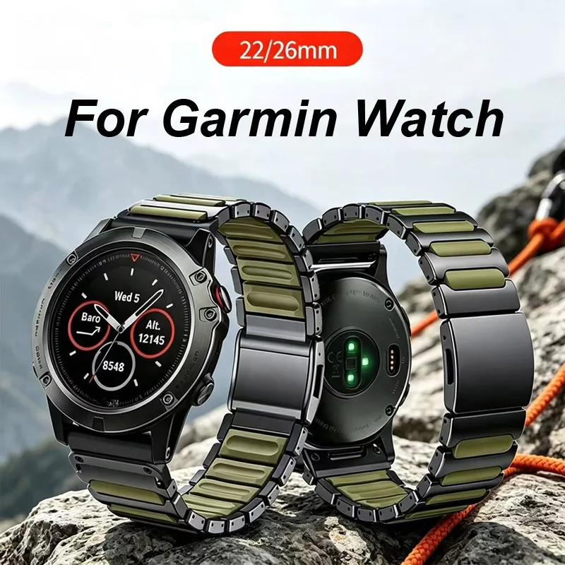 22mm 26mm Titanium Strap for Garmin Watch Fenix 8 6 6X 7X Pro Tactix 7 EPIX Pro 51mm Enduro 3 2X Instinct 3 Quick Fit Watch Band