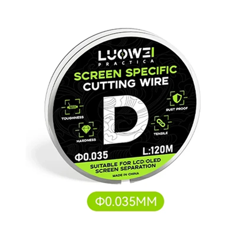 LUOWEI Super Fine Cutting Wire for LCD Screen Maintenance without Damaging Phone 0.02/0.028/0.03/0.035mm Screen Removal Line