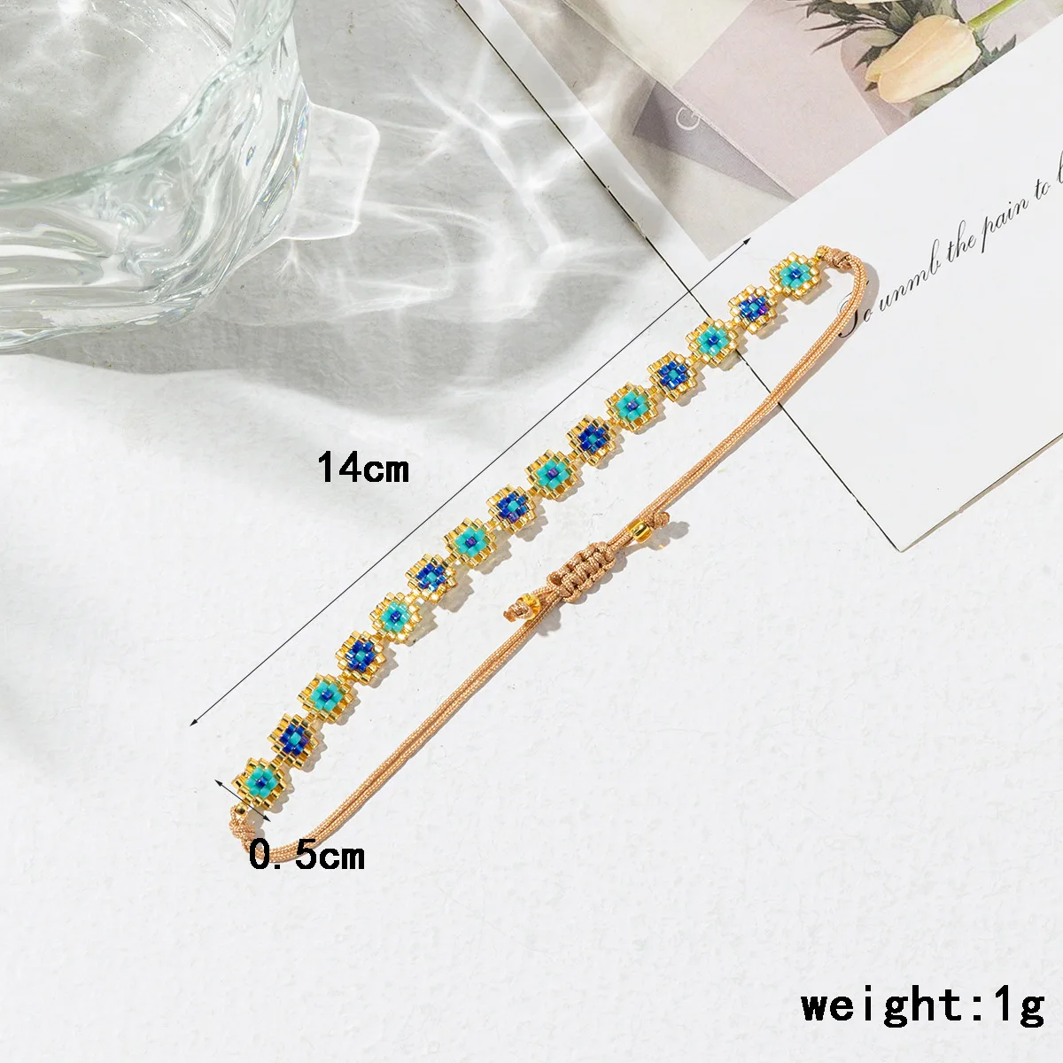 Ins Style Rice Bead Woven Beaded Bracelet With Simple Pastoral Style Small Flower Miyuki Summer Daisy Bracelet For Women