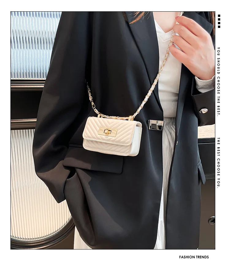 2026 5 Farben NEUES Design Taschen für Damen, Trendige neue Mini-Umhängetaschen im Western-Stil mit Kette, Modische Elegante Taschen – Detail 1