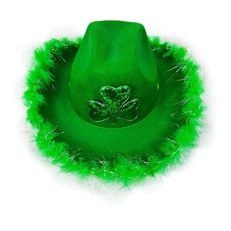 

Furry Green Homburg Top Hat Rodeos Porkpie Hat Surprise Gift for Boyfriend Dropshipping