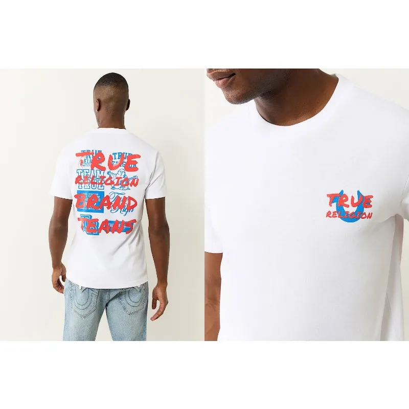 

2025 Graphic Printing Luxury Brands True Religion Style Rider T-shirt Top Clothing Vintage Print T Shirt Y2K in Cheap Tops Tees