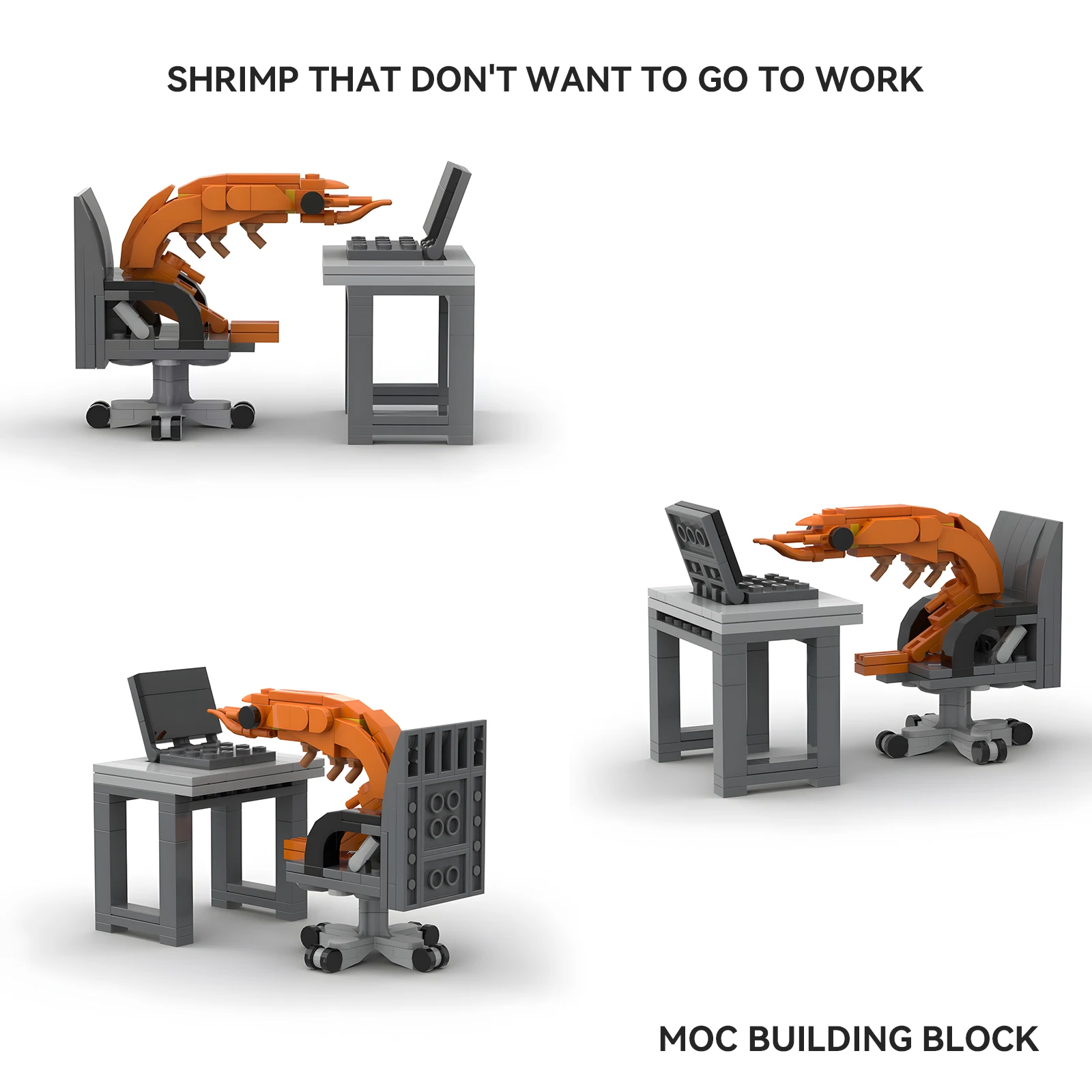 MOC 사무실 책상 장식 블록 창의적인 작업 장면 디자이너 사무실 장난감 모델 소품 장난감 선물 및 작업 공간용