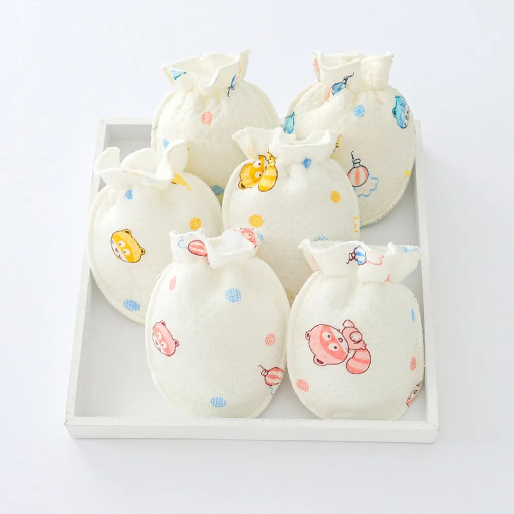 

3 Pairs Baby Mittens Cotton Warm Anti scratch No H Protectors Infant Newborn Gloves Durable Machine Washable Soft Cozy Elastic