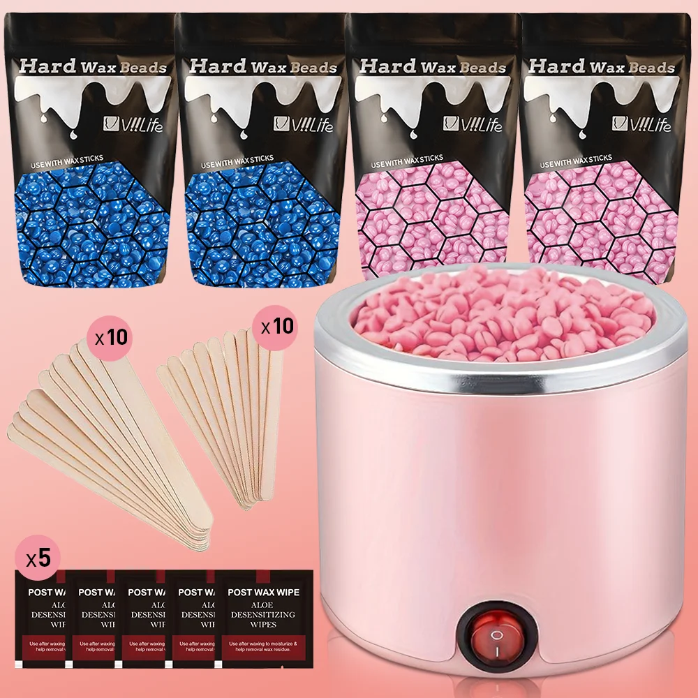 Wax Heater Warmer Machine For Hair Removal Depilation Wax Dipping Epilator Paraffin Pot and Wood Sticks Kit