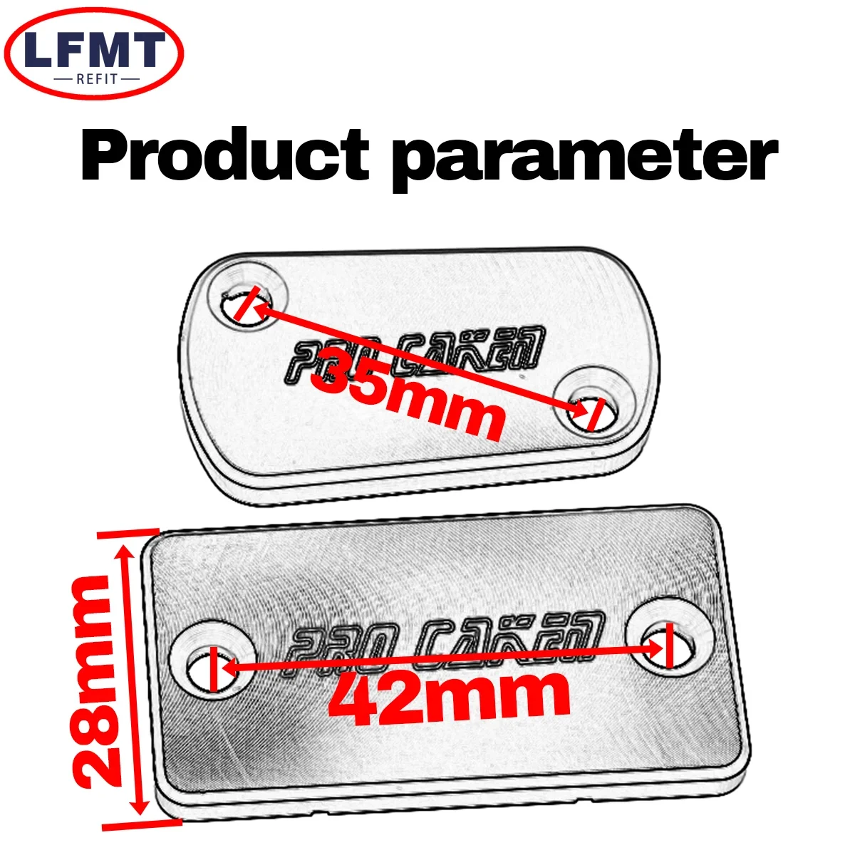 CNC Front Brake Clutch Fluid Reservoir Cover Cap For Kawasaki KX125 250 KX250F KX450F KLX450R Suzuki RM RMZ125 RMZ250 Dirt Bike
