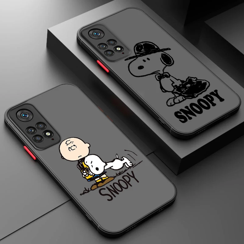 Cartoon S-Snoopy Niedliche Handyhülle für Redmi Note 12 11 10 9 8 Pro Plus Pro S T 5G Matte