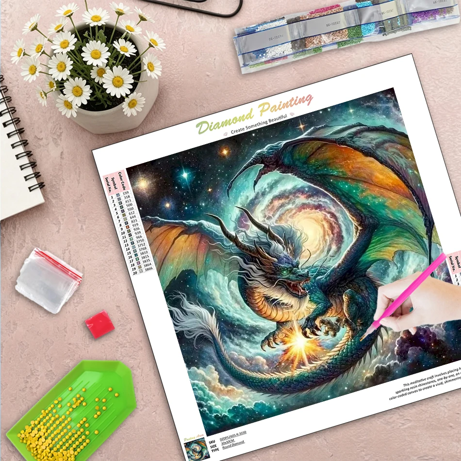 

Dragon Diamond Painting Painting Decor Diy Crafts Animal Full Round Diamond Art Painting Kits Diy Crafts Rhinestone Art Crafts