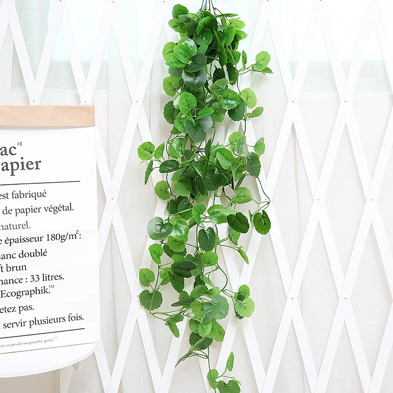 105 cm künstliche Pflanzen Ranken gefälschte grüne Blatt Efeu Kunststoff Wandbehang Faux Scindapsus Crabapple für Hausgarten Hochzeitsdekoration – Detail 10