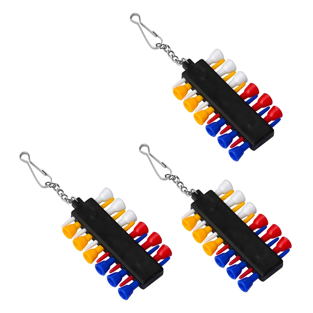 

3 set Tee Holders Portable Accessories Lightweight Creative Design for Men Women Golfers for Golf
