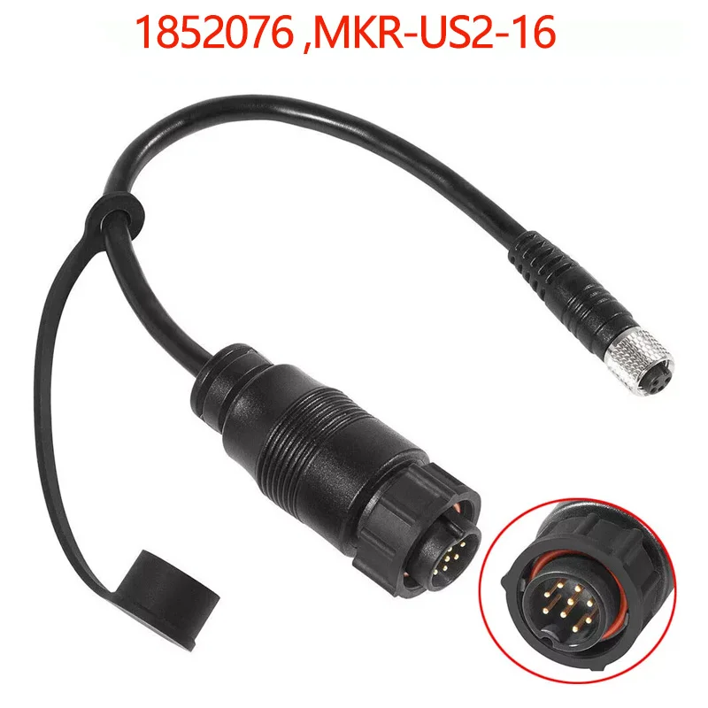 トローリングモーター用ユニバーサルソナー2アダプターケーブル9ピン黒2-2lowell-elite-ti2およびhds用mkr-us2-16-1852076
