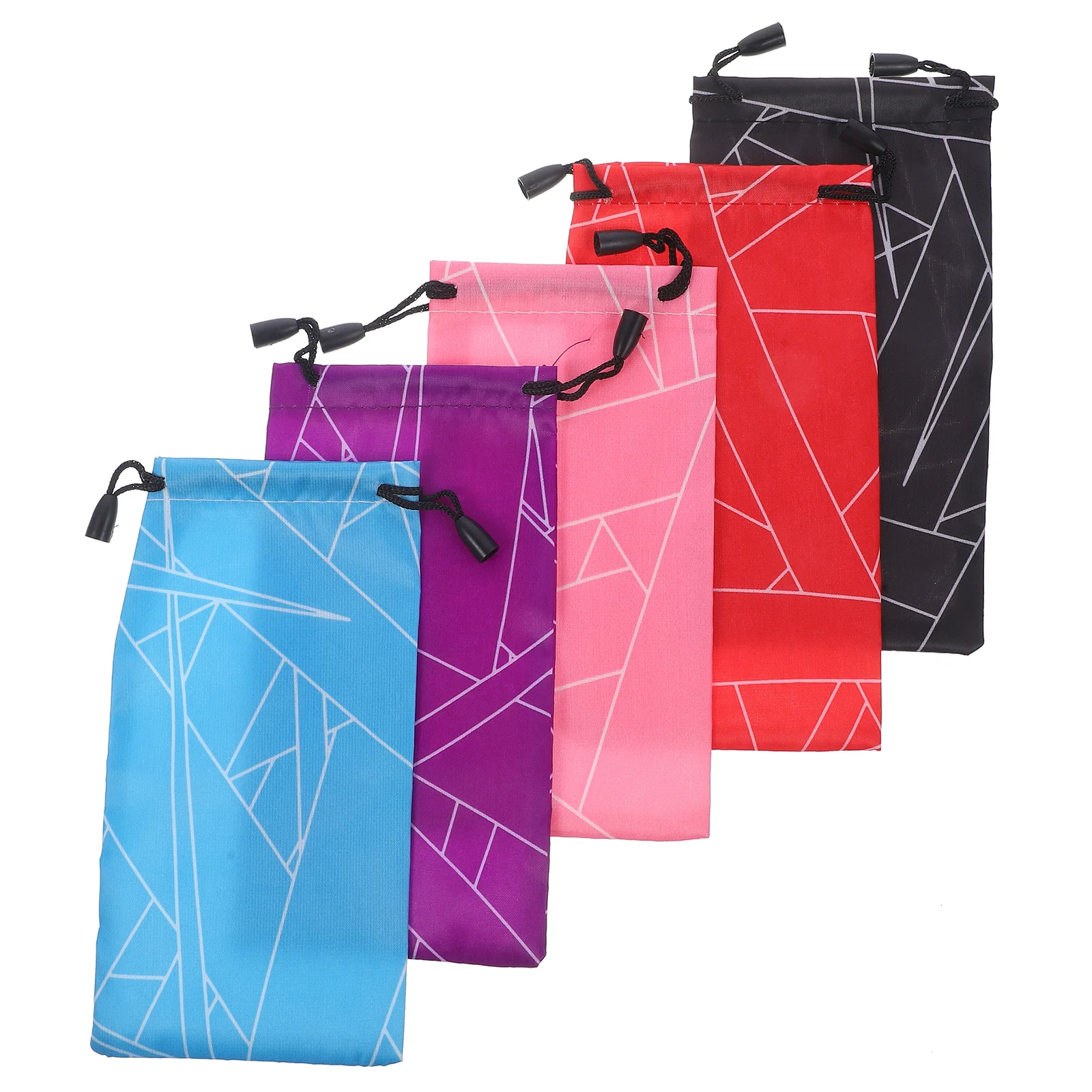 

5Pcs Drawstring Sunglasses Pouch Bags Set Wedding Favor Candy Gift Organizer Jewelry Storage Party Sunglasses Bags