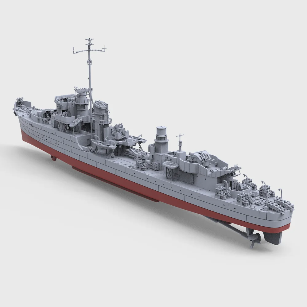 Hunt-Class French Destroyer La Combattante 1944 Full Hull MRY-SFW SSC600-A 1/350 1/700 Military Model Kit Miniature Static Model