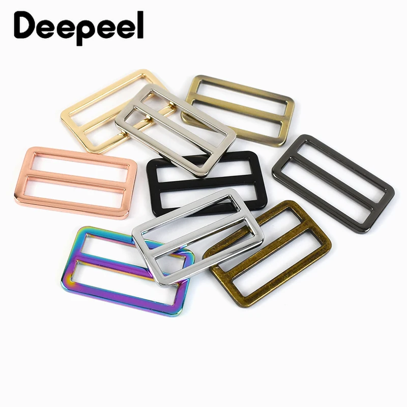 5pcs 20-50mm Metal Buckles for Bag Backpack Webbing Straps Connector Slider Tri Glide Adjust Buckle DIY Sewing Bags  Accessories