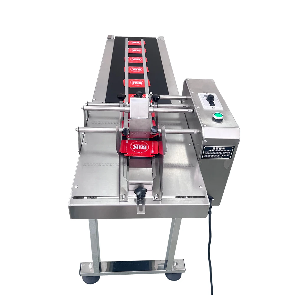 FOODLINE Park Snack Stall Jar Label Machine Wind Resistant Cabinet Anti Collision SUS304 Conveyor Frame