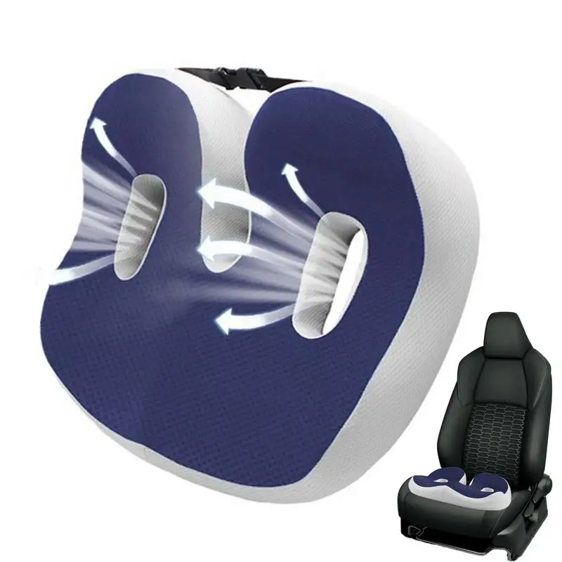 Long Sitting Foam Cushion Car and Home Seat Cushion Cut-out Drivers Long Distance Driving Must-Have Anti-Slip Seat Cushion