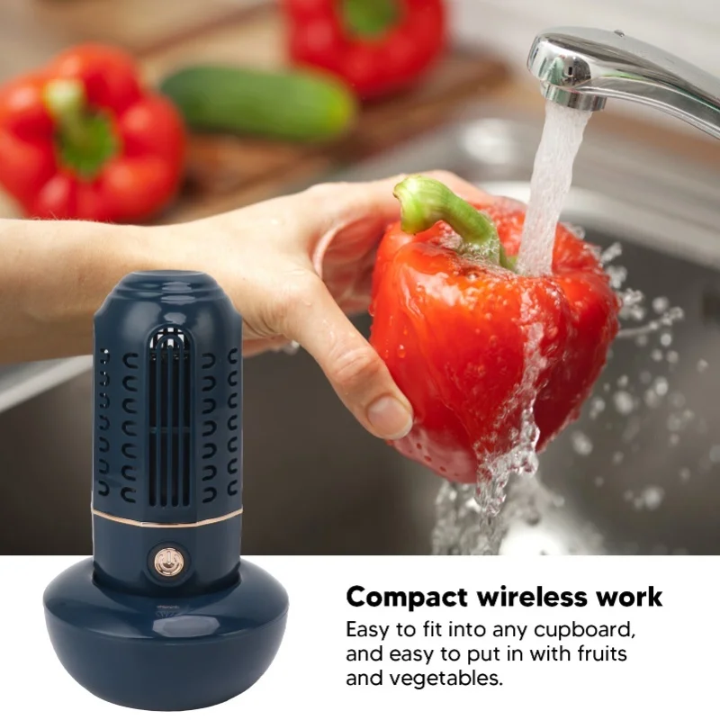 Compact IPX7 Automatic Vegetable Washing Machine 2400mAh Fruit Purifier For Meat Rice Vegetables