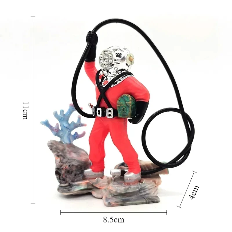 Aquarium Landscaping decoration Fish Tank Waterscape Treasure Box Air drive Frogman Diver work with air pump accessories