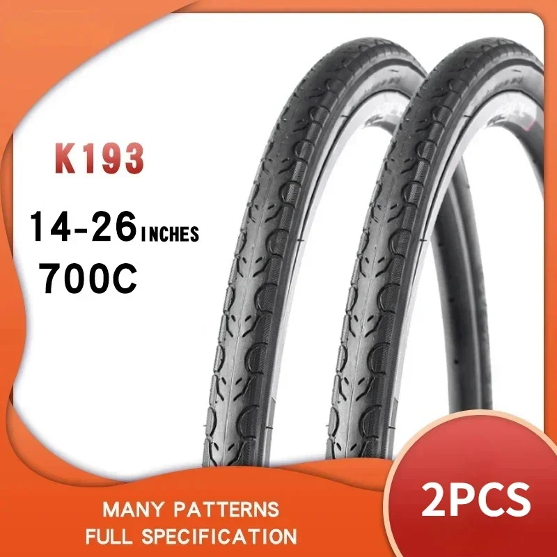 2pc K193 700*28C road bicycle tire 14 16 18 20 24 26 inches 1.25 1.5 1.75 1.95/700*25 32 35 38 40C mountain bike tires