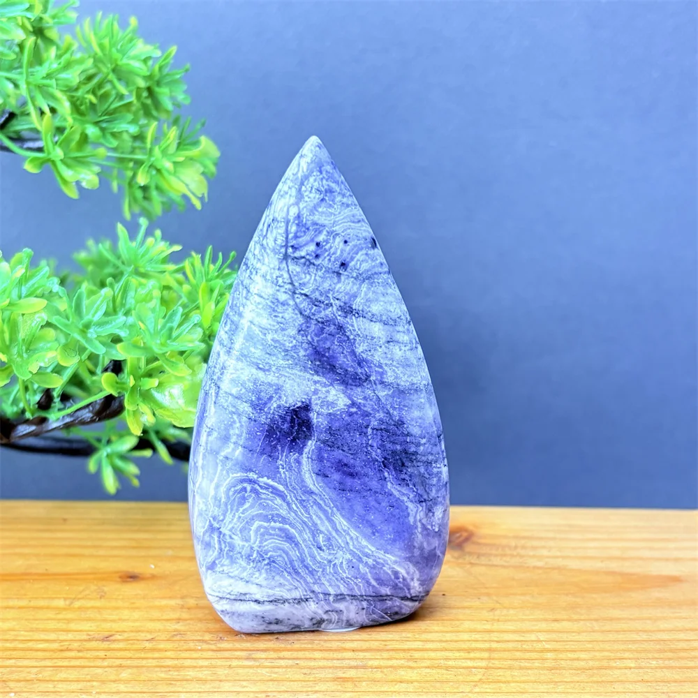Natural Purple Malachite Crystal Gemstone Dragon Design Home Decoration Rare Torch Ornament Beautiful Holiday Gift