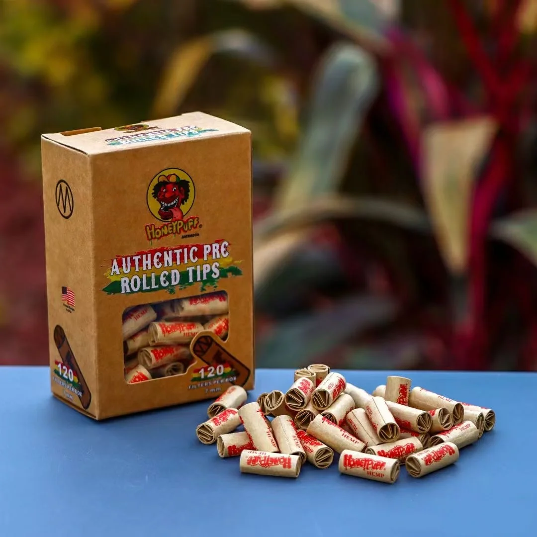 120pcs M Type Pre-Rolled Paper Tips 7MM Natural Cigarette Rolling Paper Filter Tips Smoking accessories