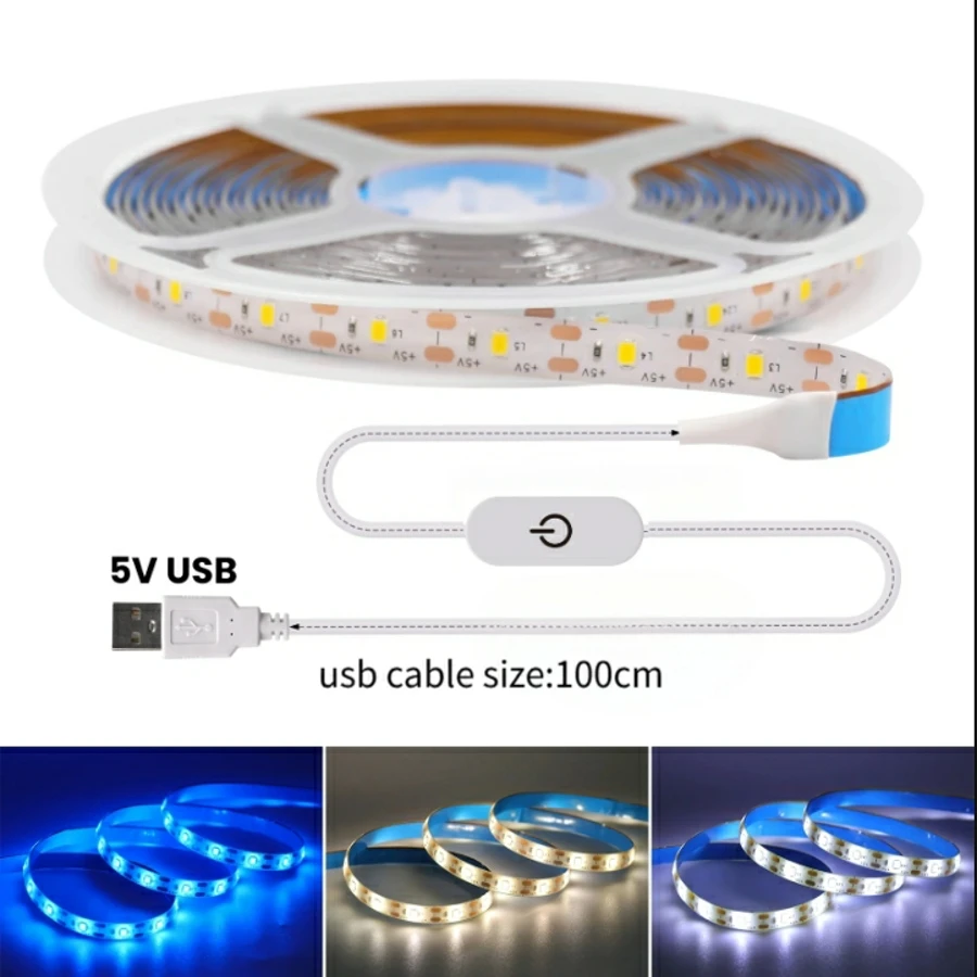 USB Backlight LED Light Strip Hand Sweep Waving/Touch Sensor Light Tape TV Kitchen Under Cabinet Lamp