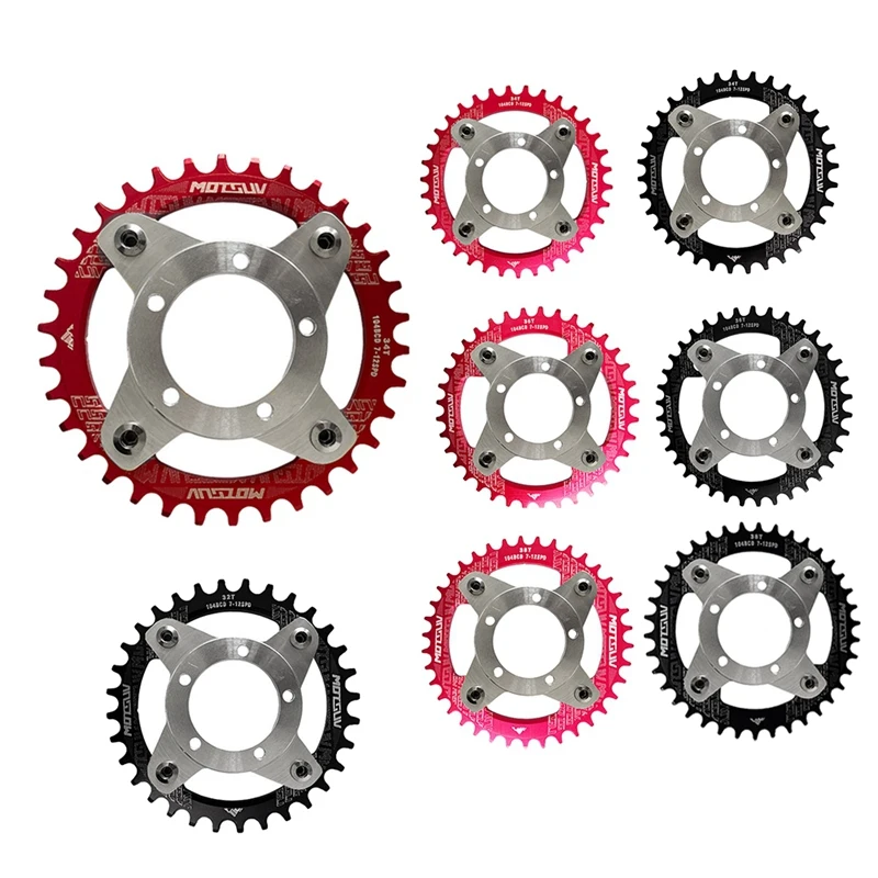 MOTSUV E-Bike Crankset 104BCD Chainring Adapter Kit For Bafang Mid Drive Motor BBS01 BBS02 Bicycle Conversions Parts