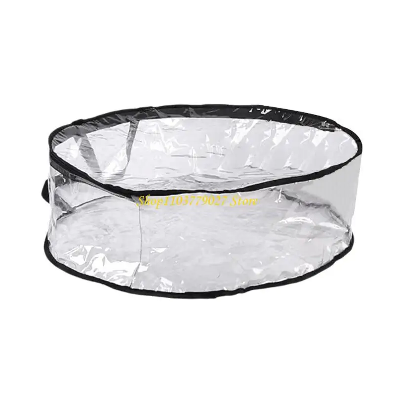 C4DF Christmas Wreath Storage Bag Clear PVC Garlands Container with Sturdy Handles view 5