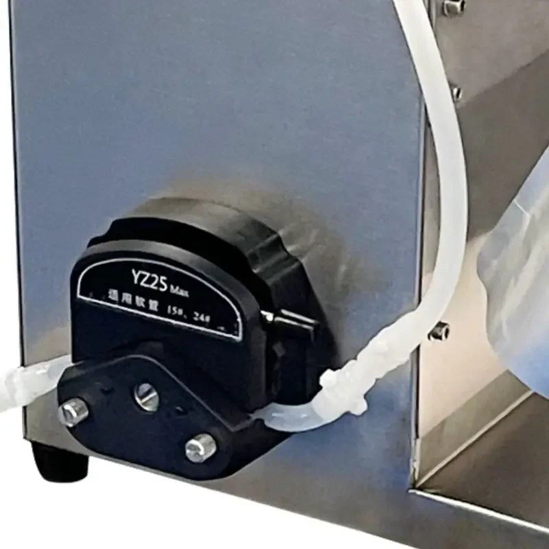 Compact desktop semi-automatic peristaltic pump packing 15L flow single head e****mical liquid