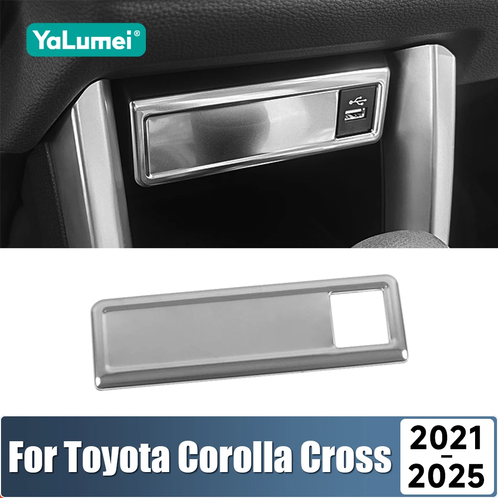 Für Toyota Corolla Kreuz XG10 2021 2022 2023 2024 2025 Hybrid Auto Zentrale Steuerung USB Port Trim Rahmen Abdeckung Aufkleber zubehör